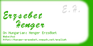 erzsebet henger business card